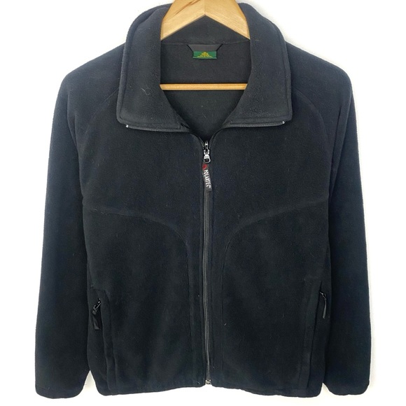 Cabela's Men’s Black Polartec Full Zip Outerwear Fleece Jacket Size Medium - Picture 1 of 8